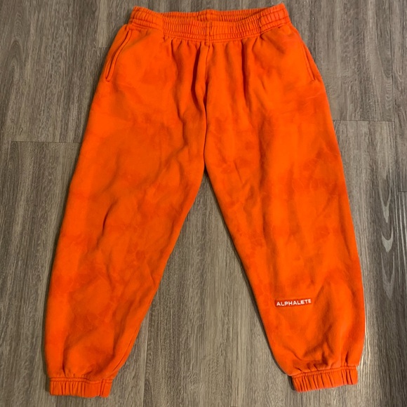 Alphalete Pants - Alphalete orange the dye sweet pants